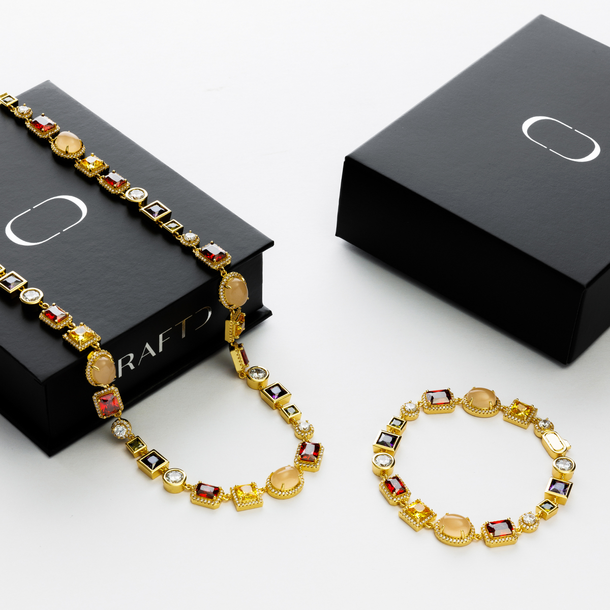 Juego de Regalo de Piedras Preciosas (Oro)