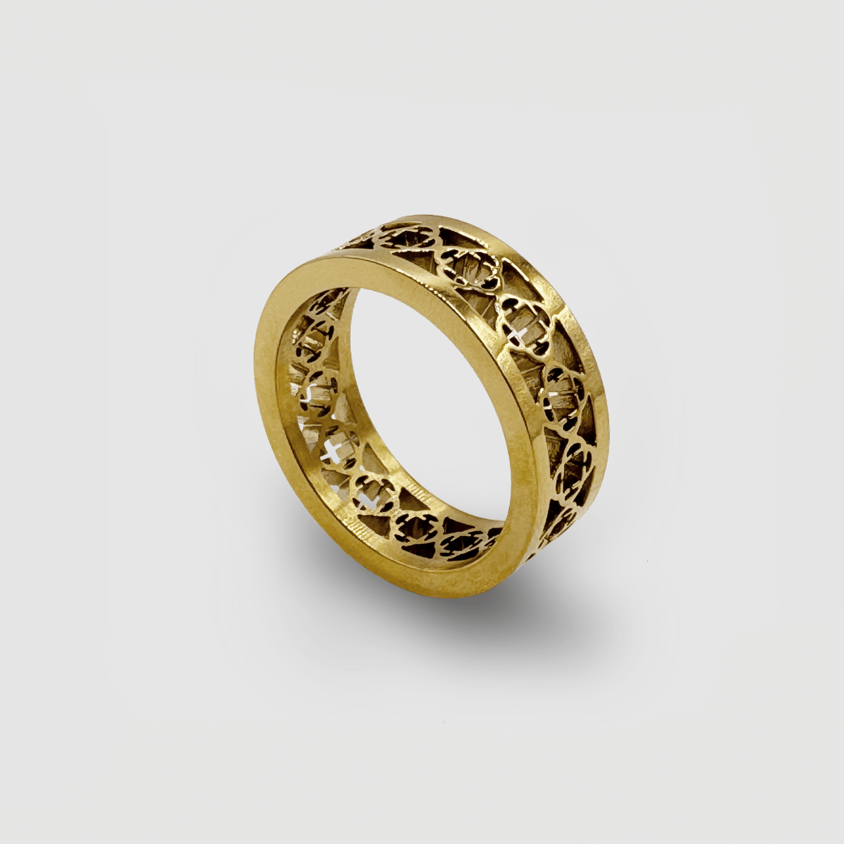 Anillo Banda de Trébol (Oro)