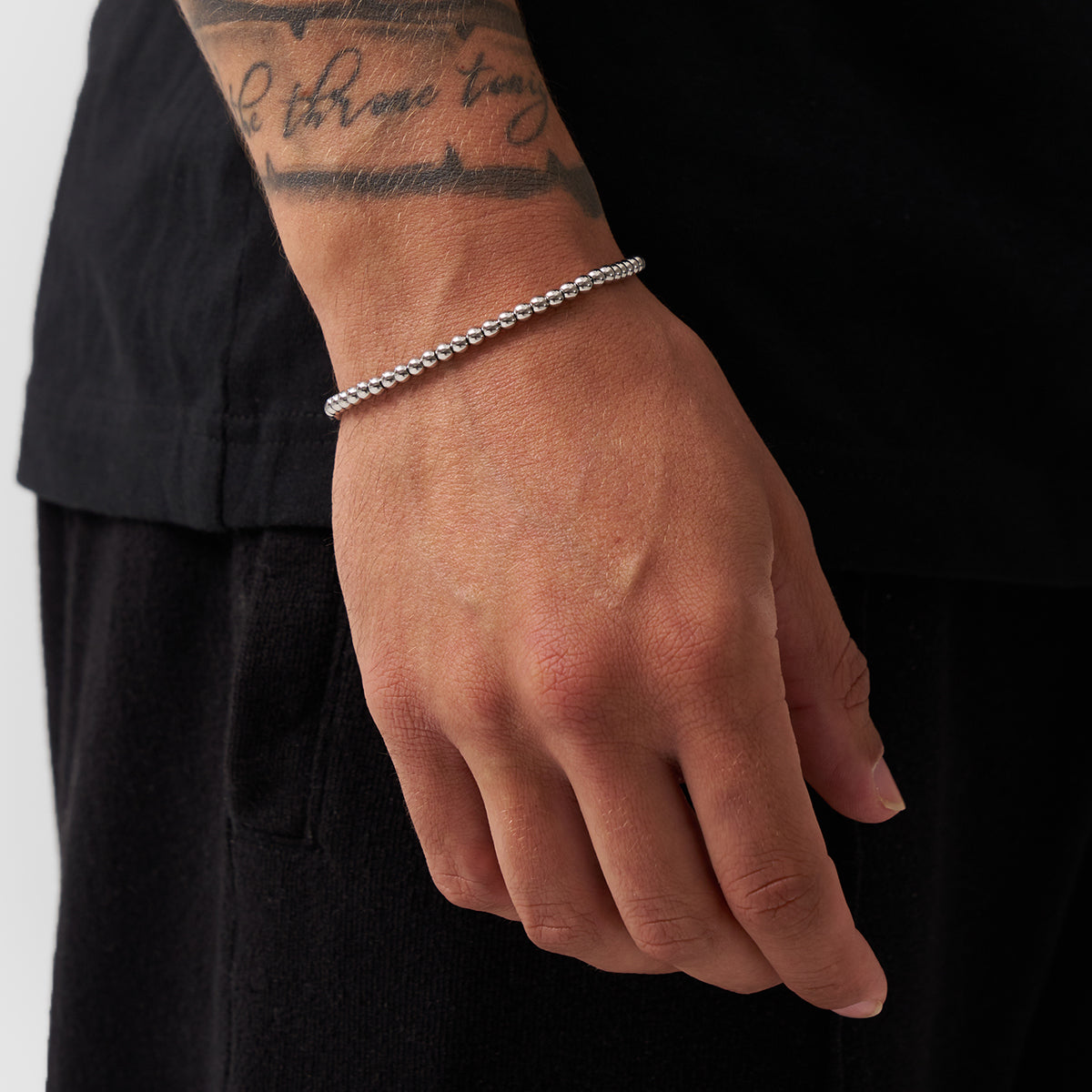 Pulsera Mini Bola de Cromo (Plata)