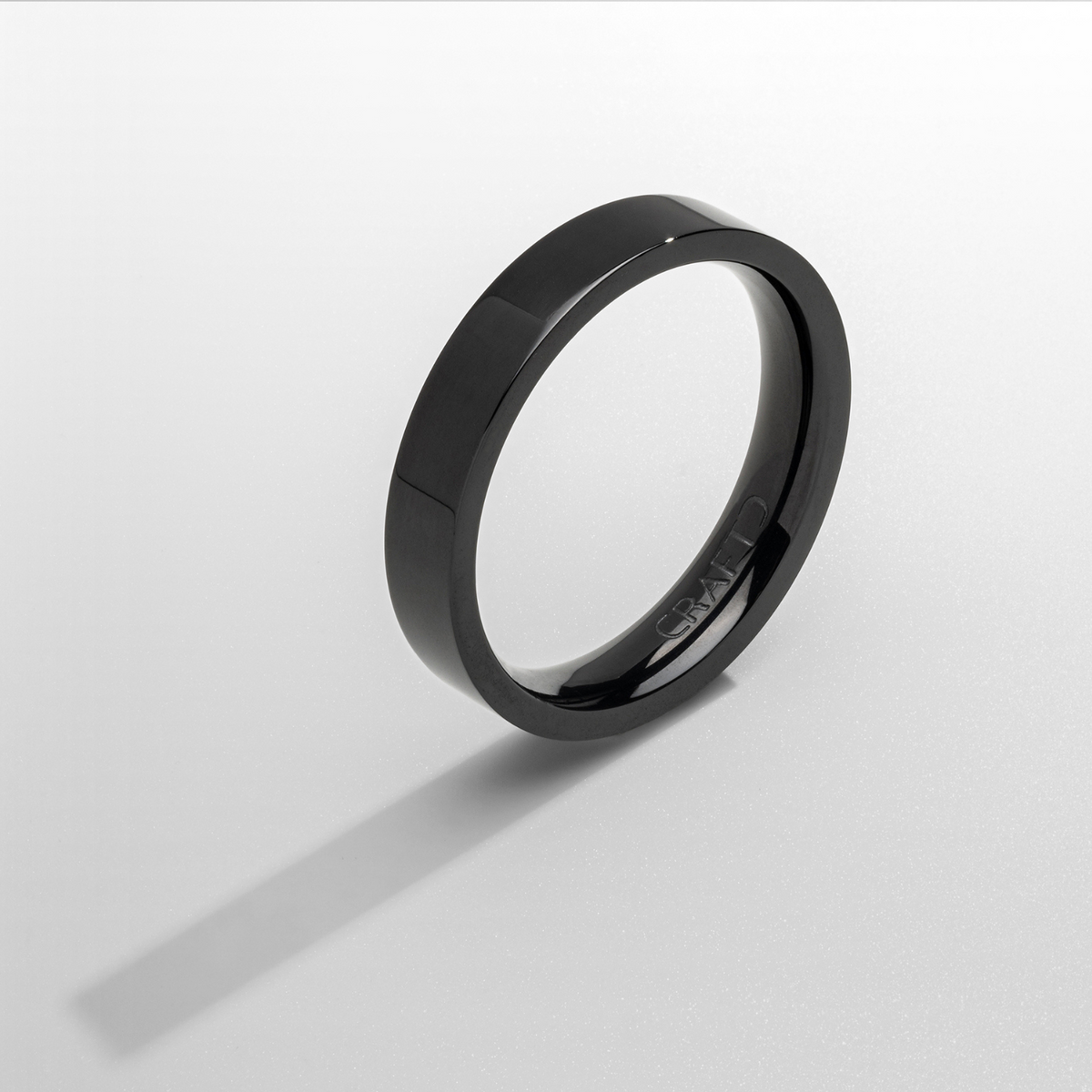 Anillo de banda plana (Negro) 5mm