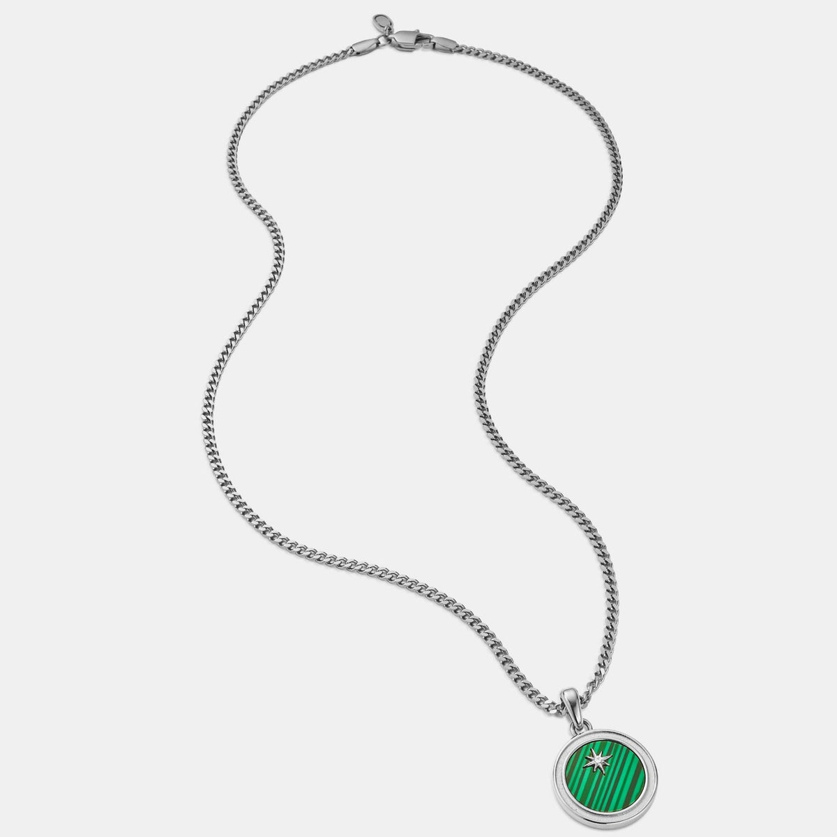 Estrella del norte de malaquita (plata)