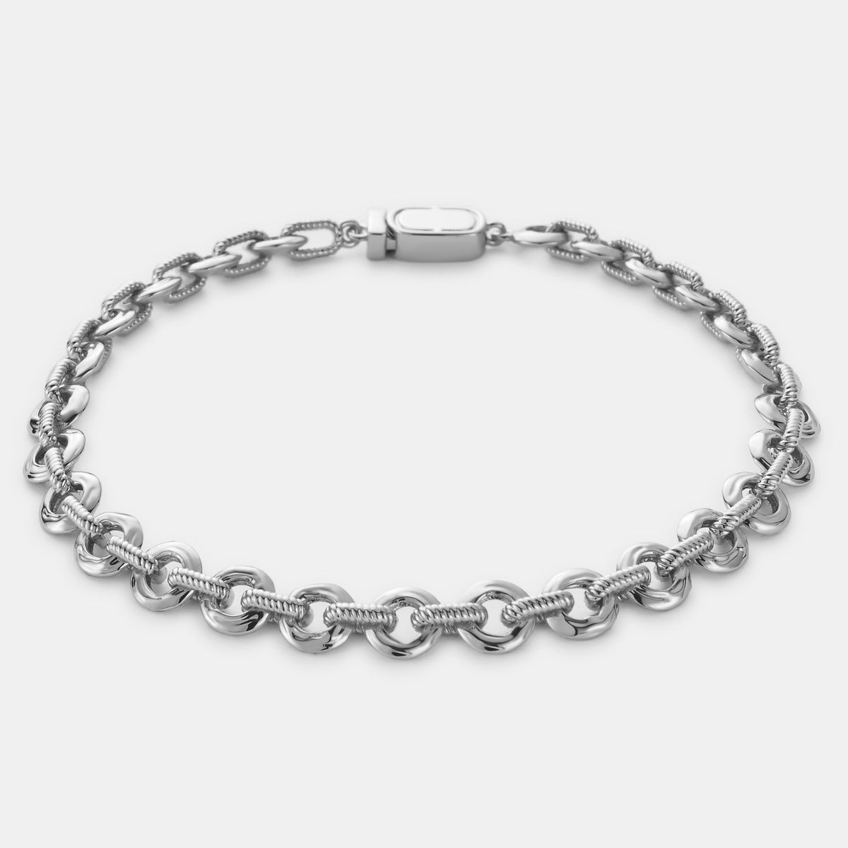 Pulsera de Eslabones Derretidos (Plata)