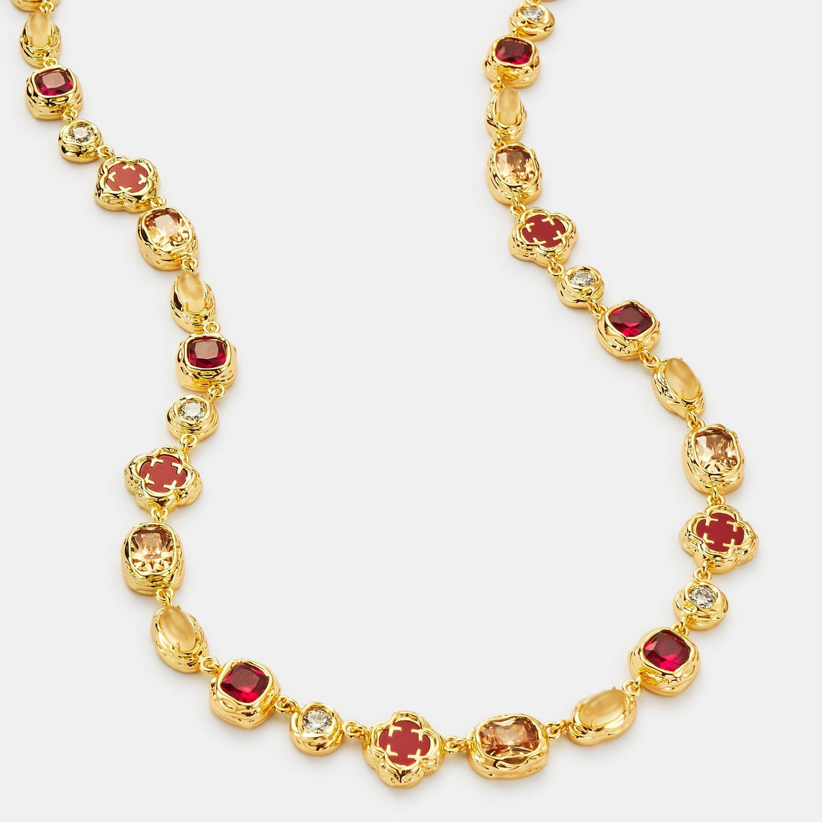 Collar de Piedra Rubí Derretida (Oro)