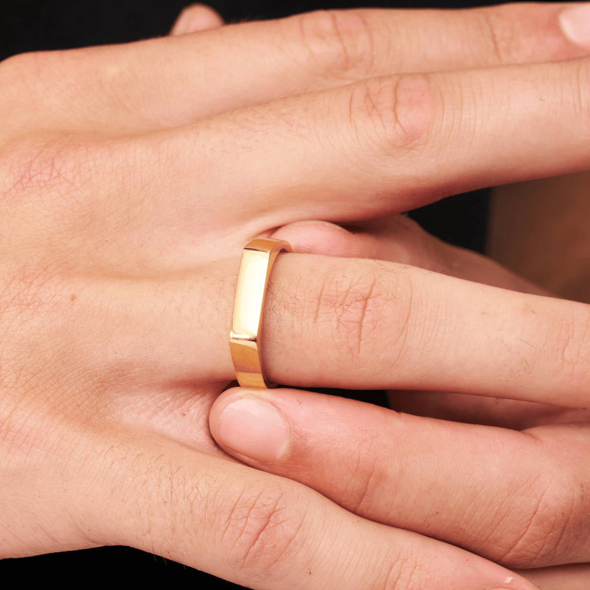 Anillo de sello rectangular (Oro)