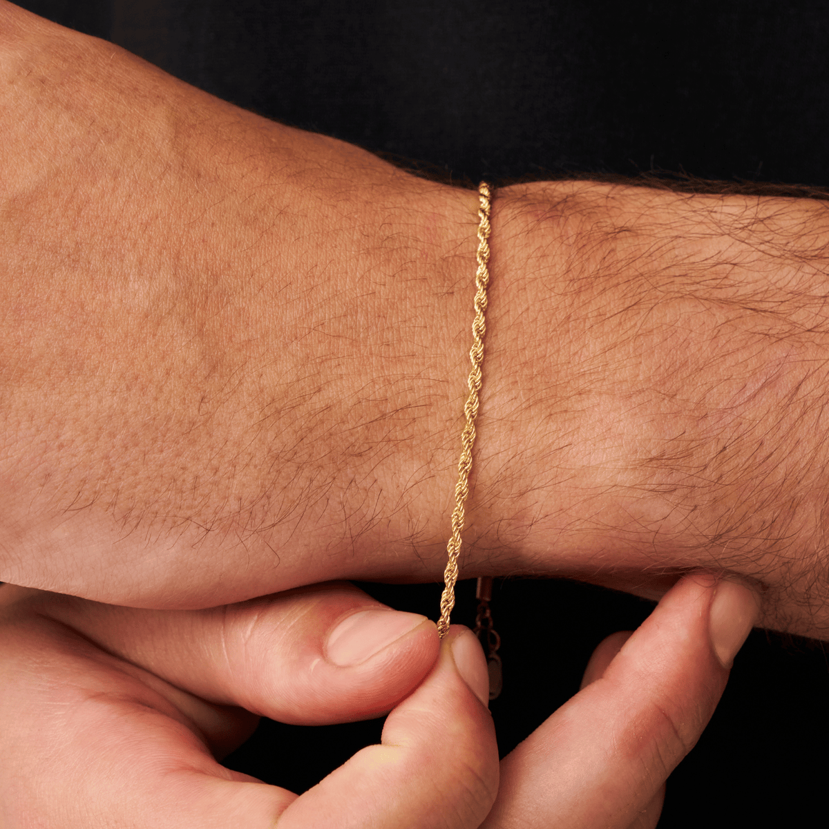 Pulsera de cuerda (Oro) 2mm
