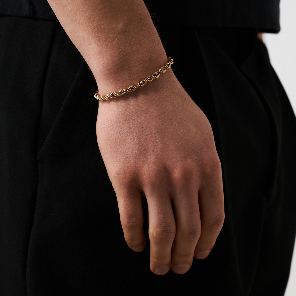 Pulsera de Cuerda (Oro Rosa) 5mm
