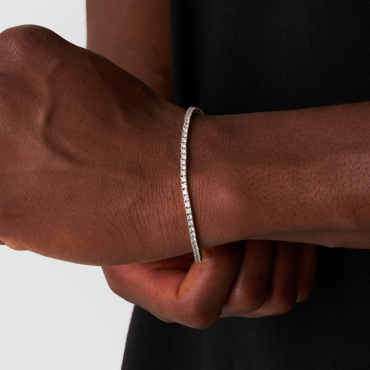 Pulsera de tenis (Plata) 2mm