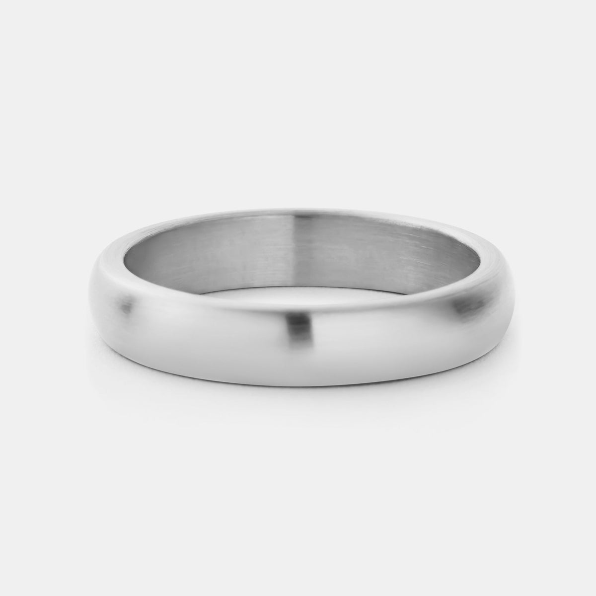 Anillo de Banda Redonda Cepillada (Plata) 5mm