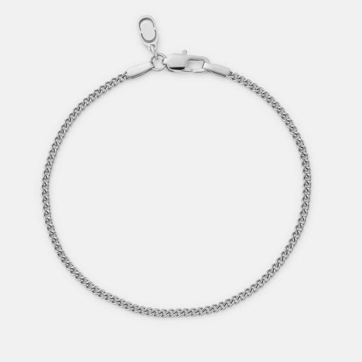 Pulsera Cubana (Plata) 2mm