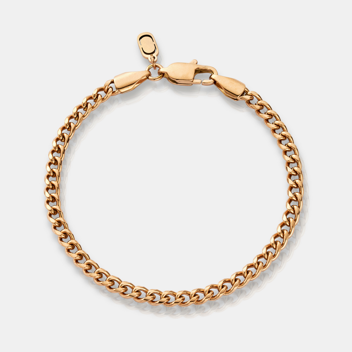 Pulsera Cubana (Oro Rosa) 4mm