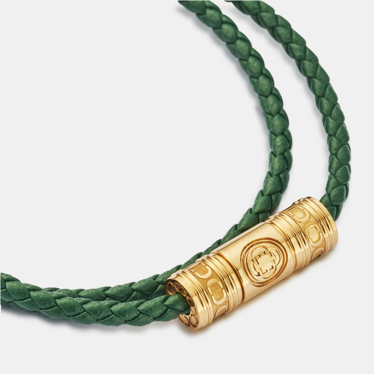 Pulsera Envueltos de Cuero Verde
