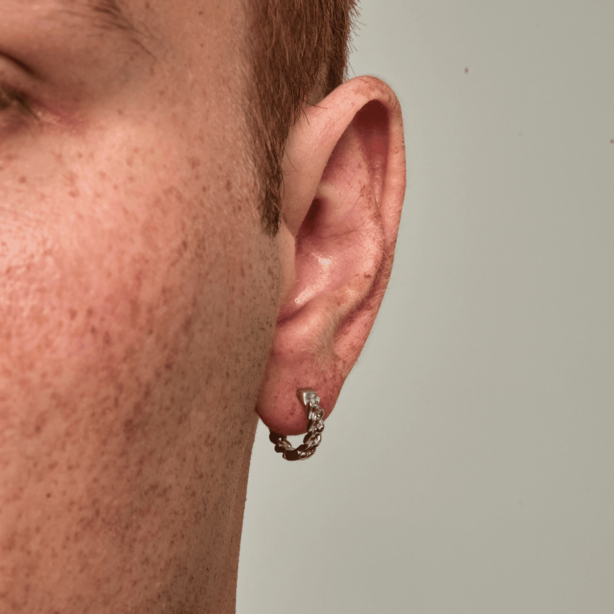 Cuban Hoop Earring (Silver)