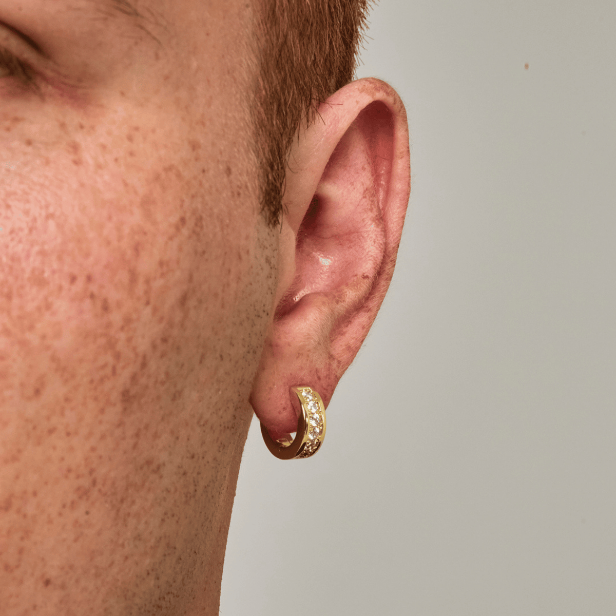 Diamond Hoop Earring (Gold)