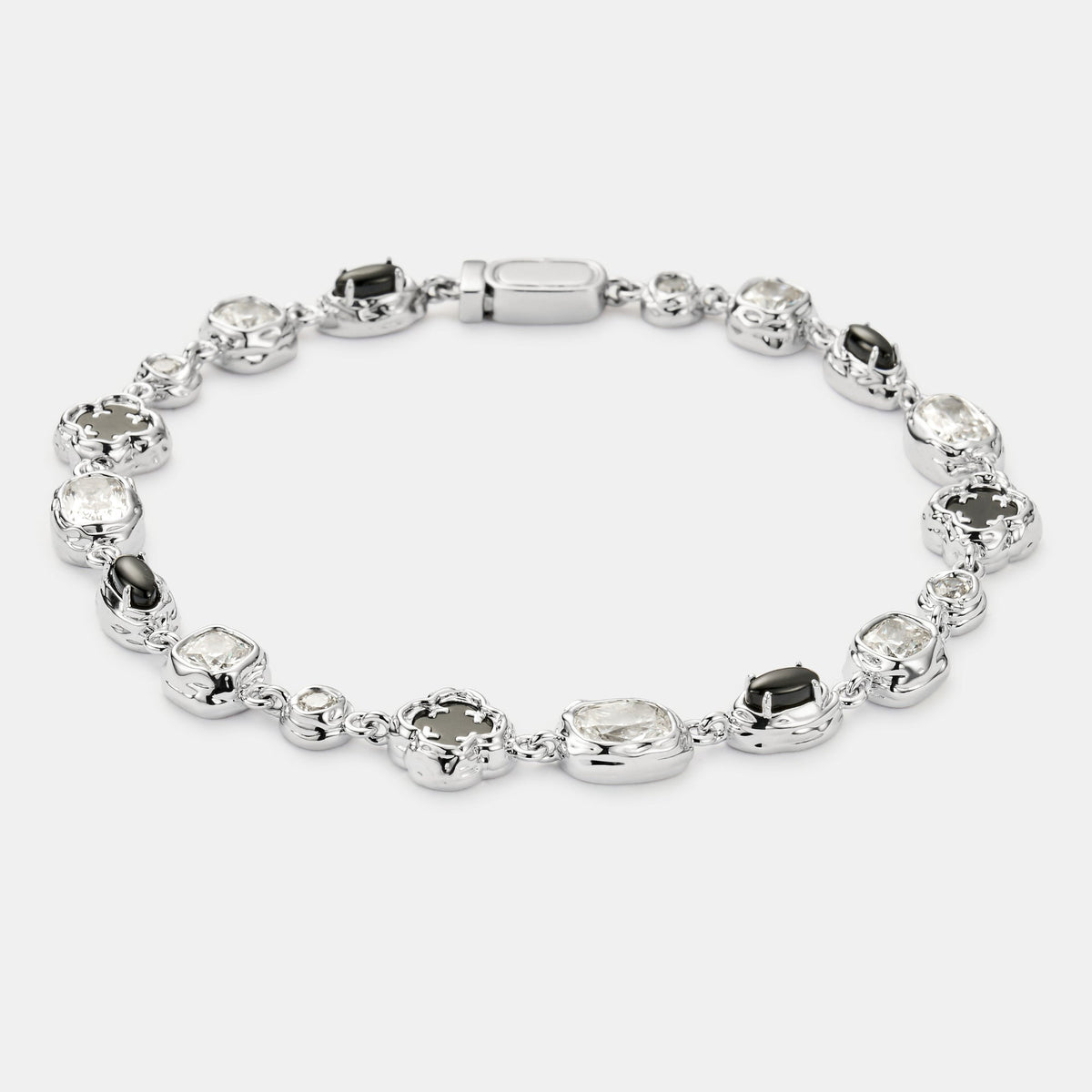 Pulsera de Piedra Ónix Derretida (Plata)