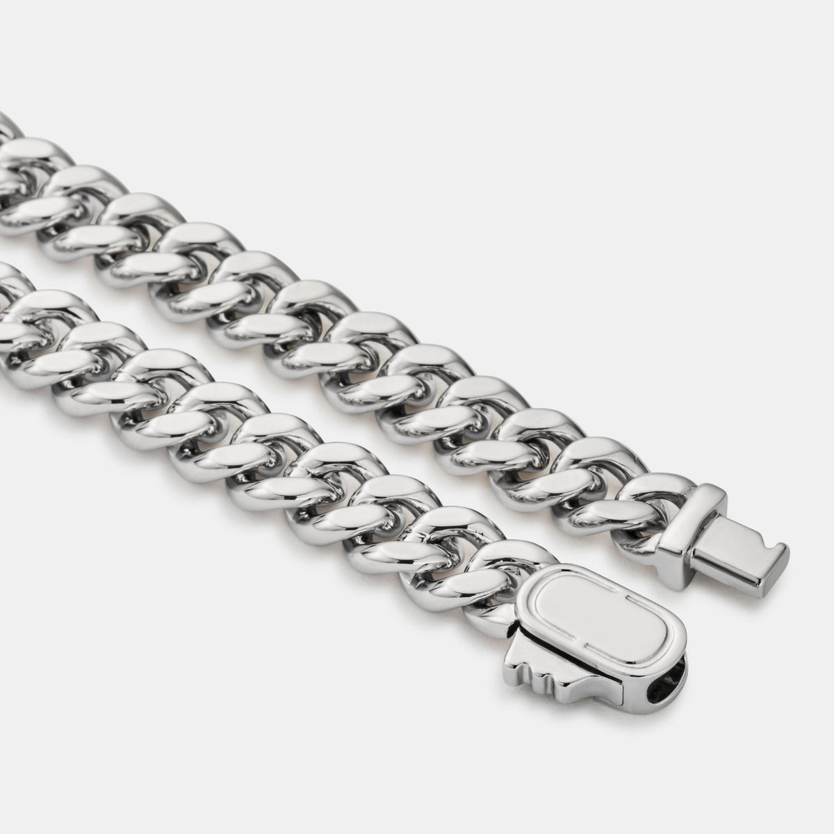 Pulsera Cubana de Ónix (Plata) 6mm