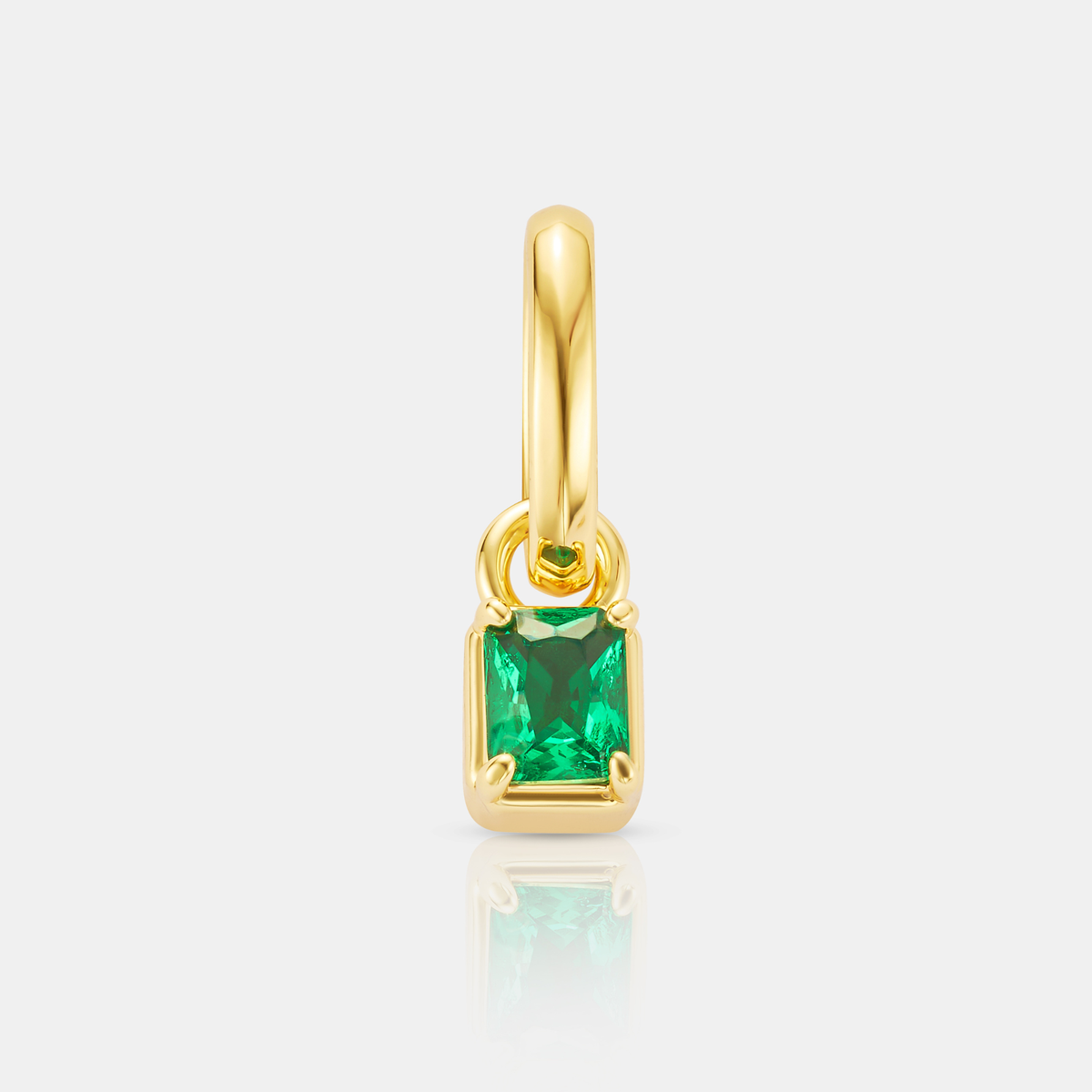 Mini rectángulo de esmeralda (oro)