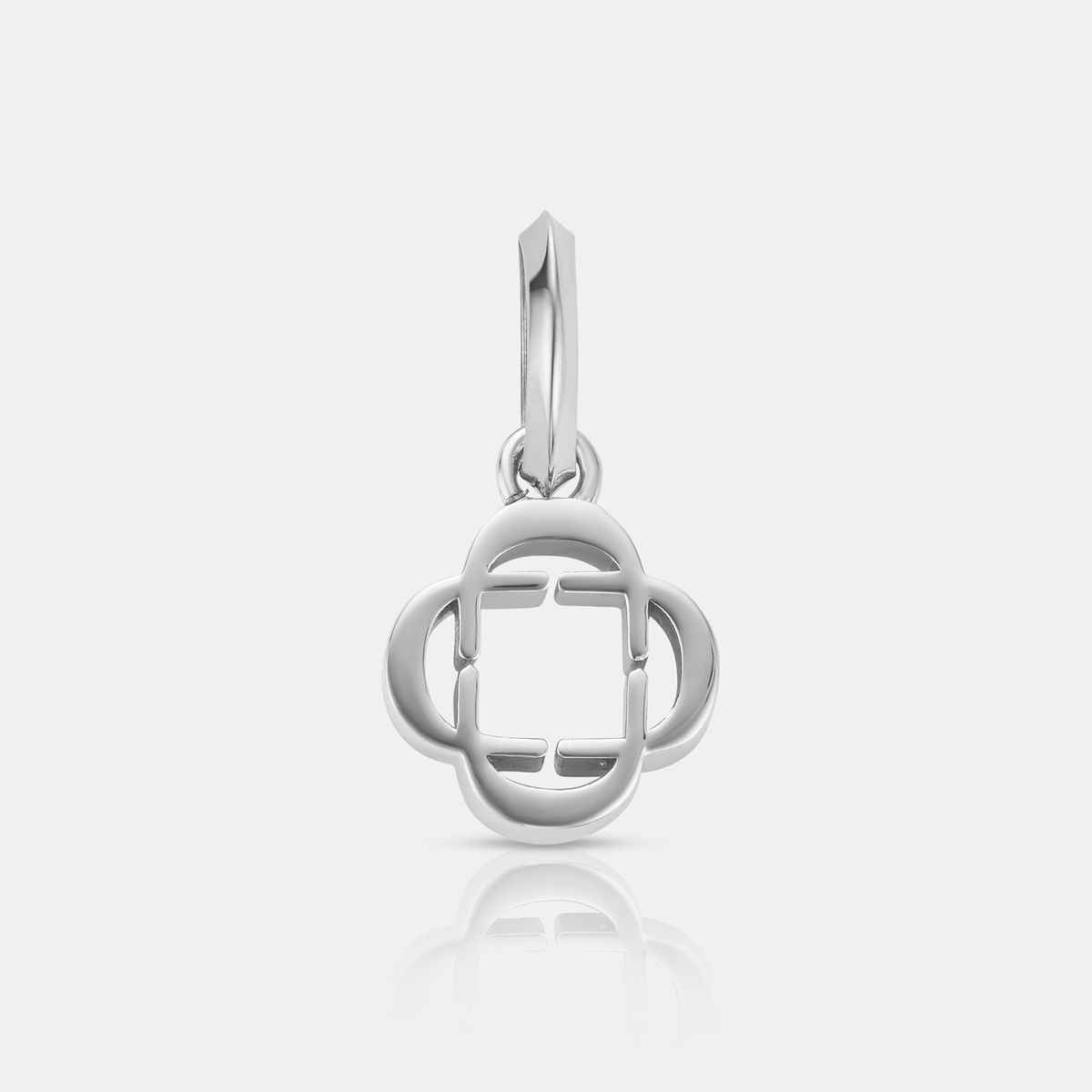 Mini trébol de la suerte (plata)