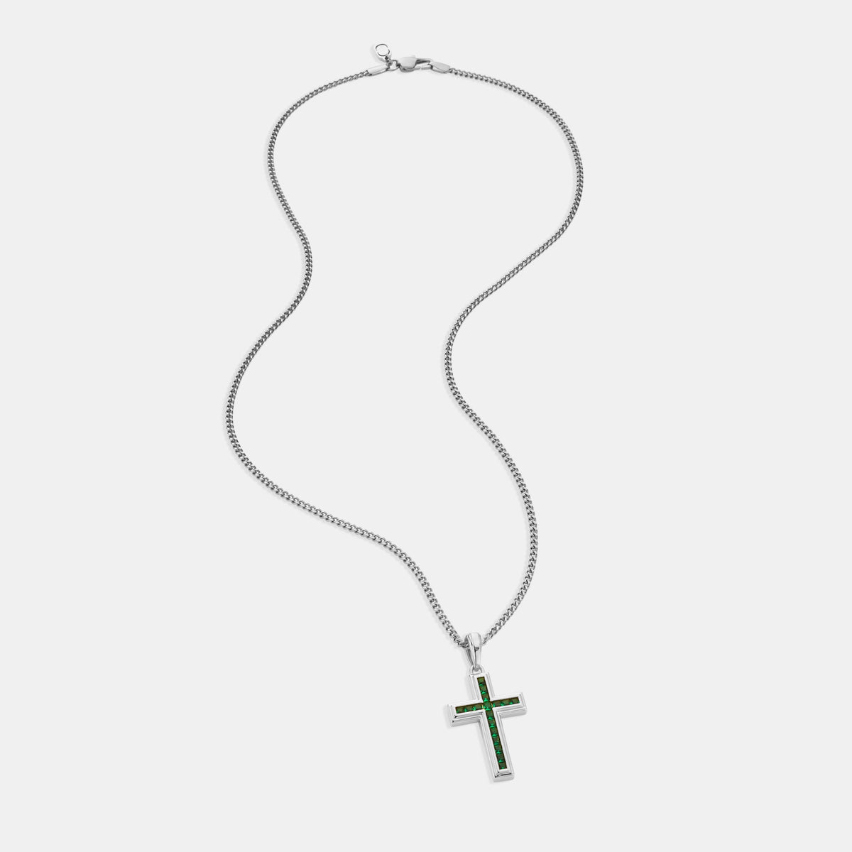 Cruz de Piedra Esmeralda (Plata)