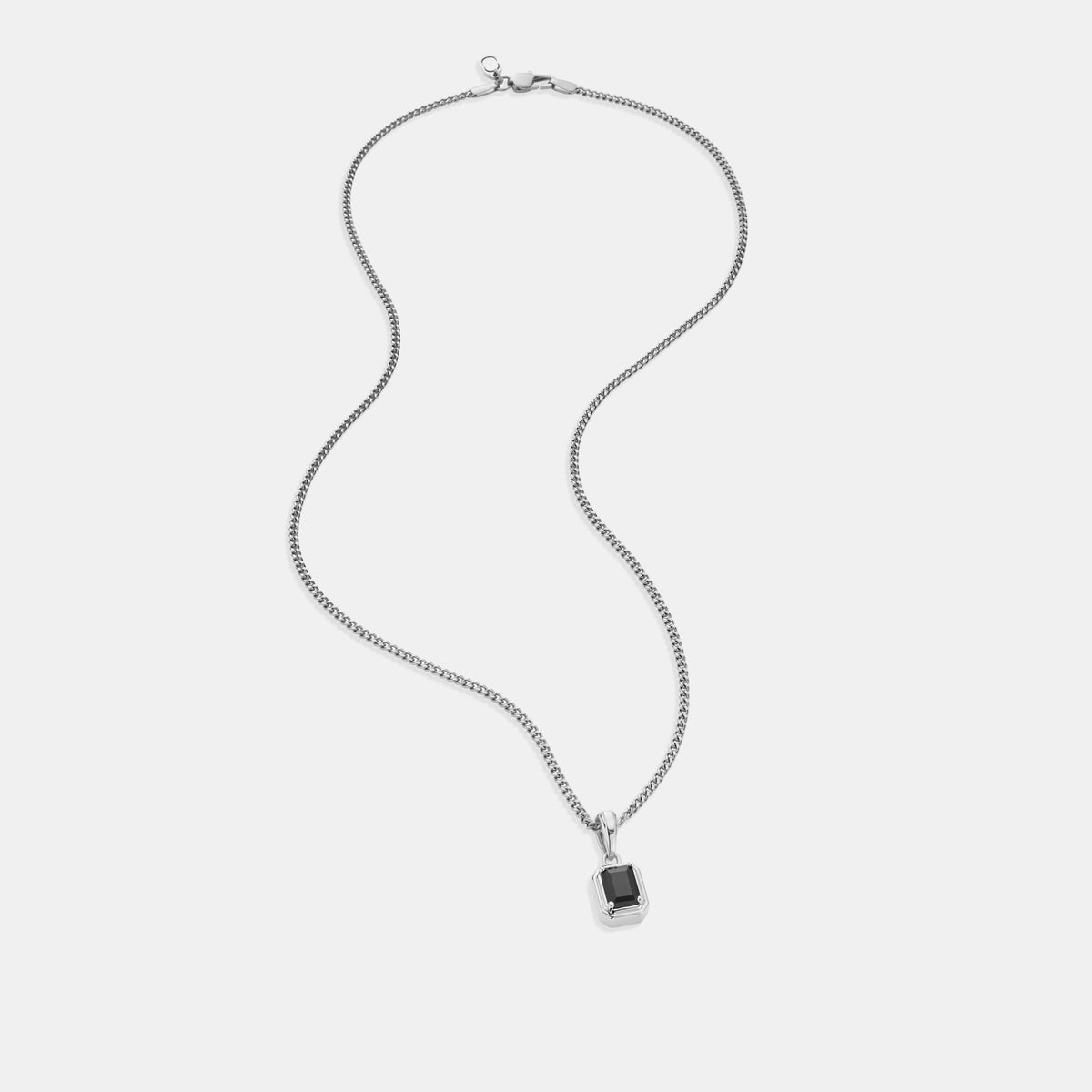 Rectángulo de Piedra Ónix (Plata)