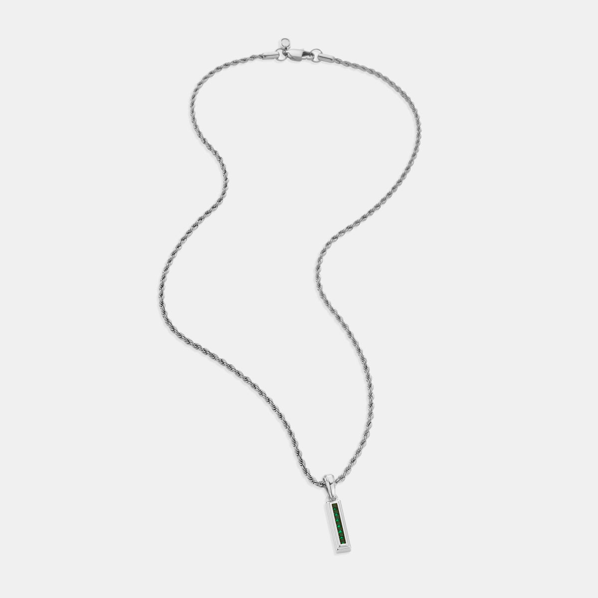 Tótem de Piedra Esmeralda Mini (Plata)