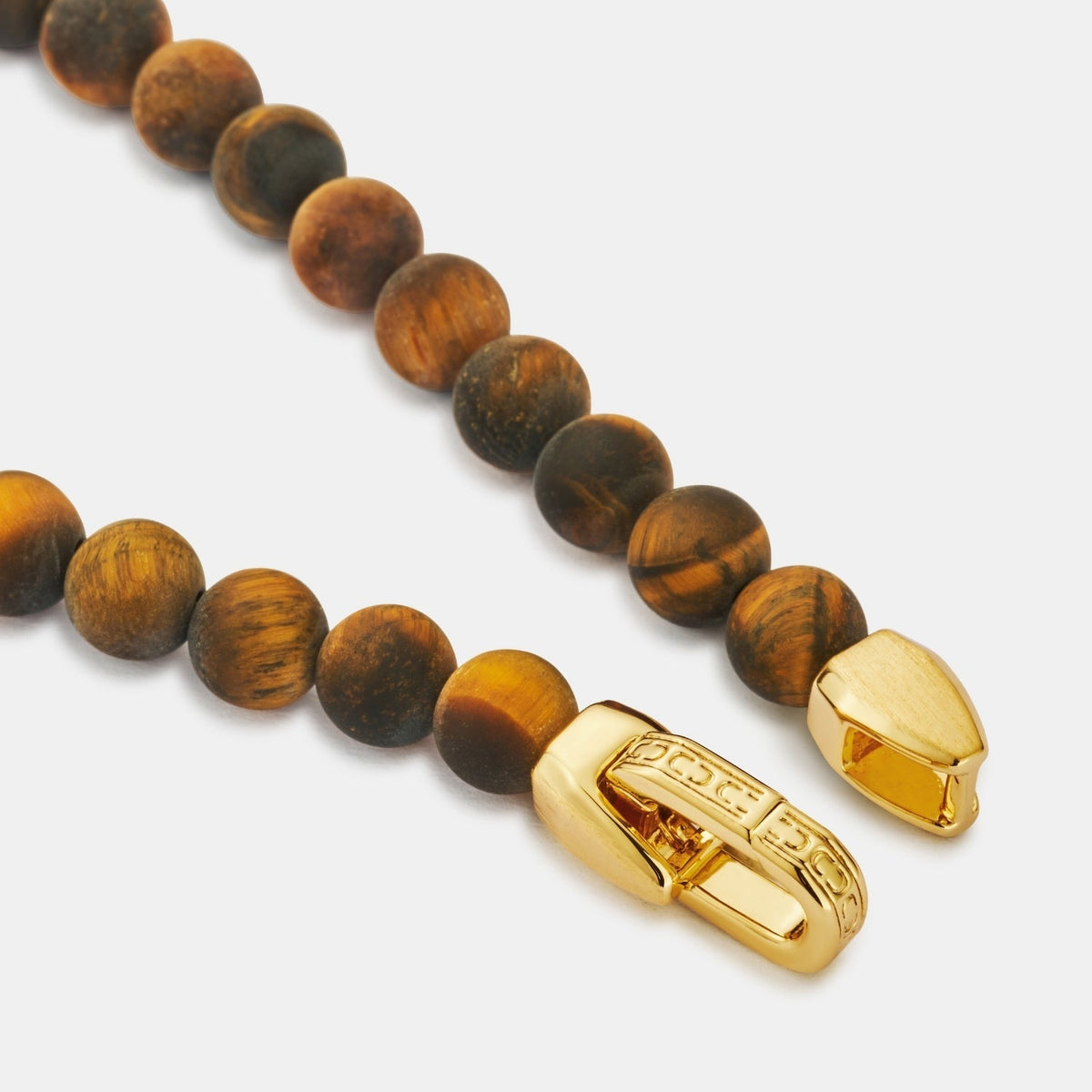Pulsera de Cierre de Ojo de Tigre (Oro)