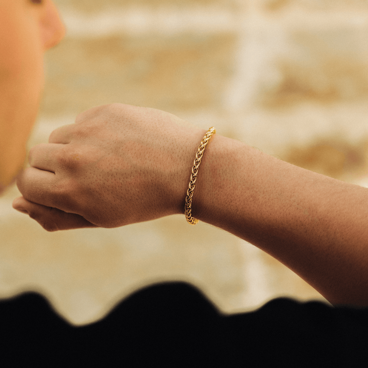 Pulsera de Trigo (Oro) 5mm