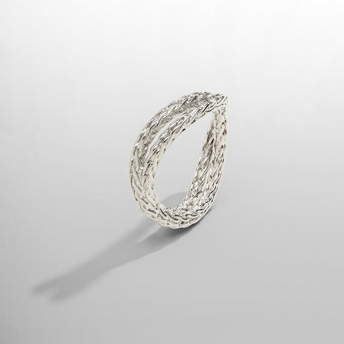 Anillo Envoltura de Cuerda (Plata)