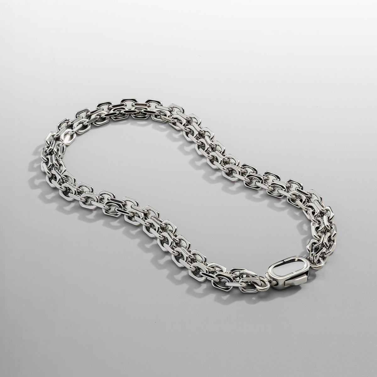 Pulsera Doble Belcher (Plata)