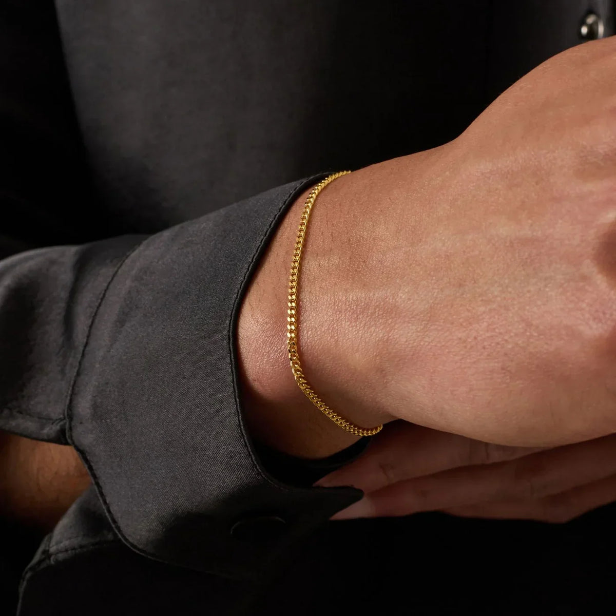 Pulsera curb (oro) 2mm