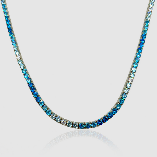 Cadena de Acero Azul — Plata
