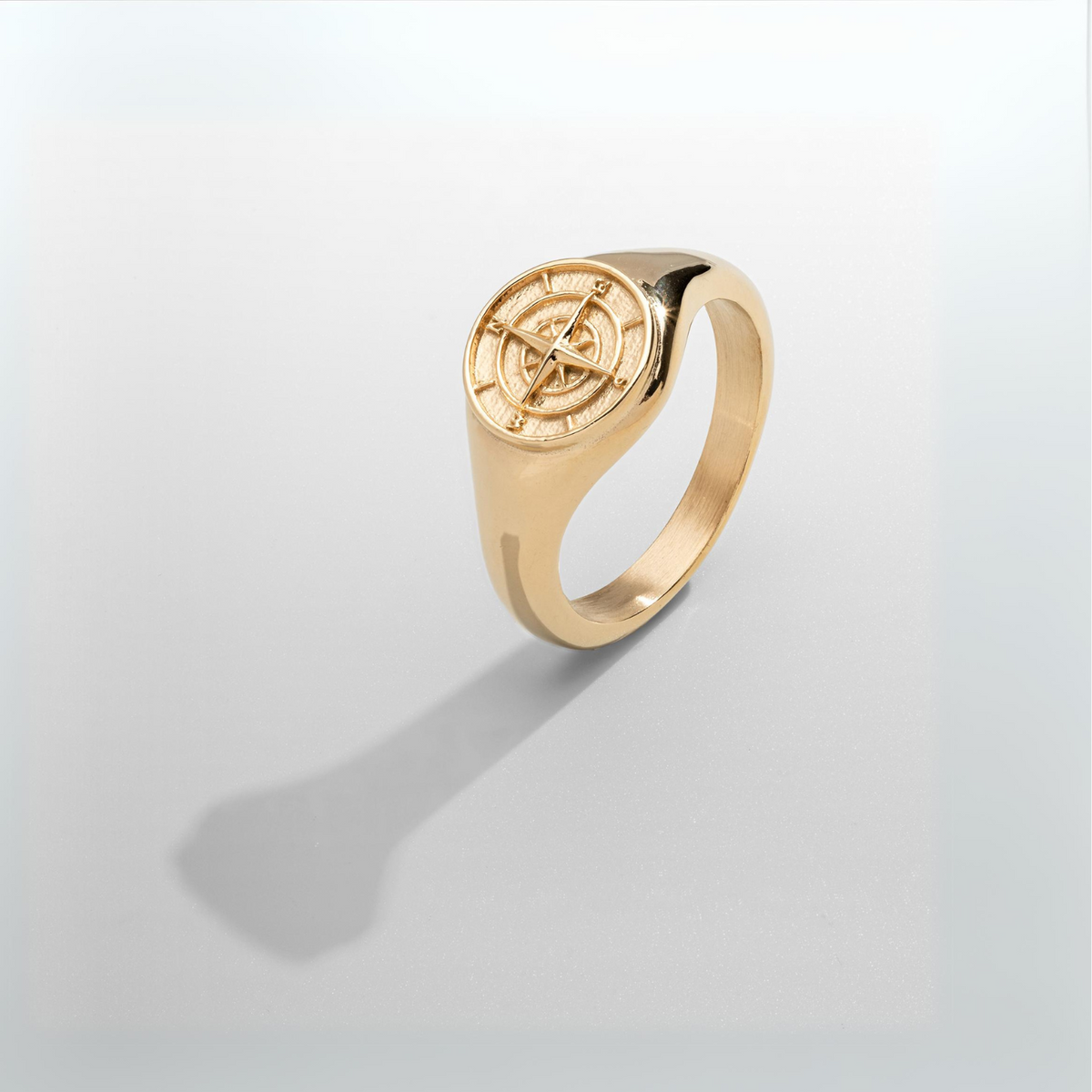 Anillo de sello de brújula (Oro)