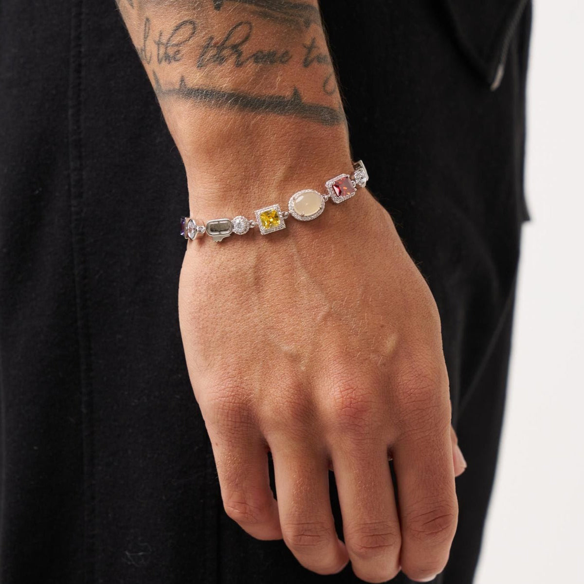 Pulsera de Piedras Preciosas (Plata)