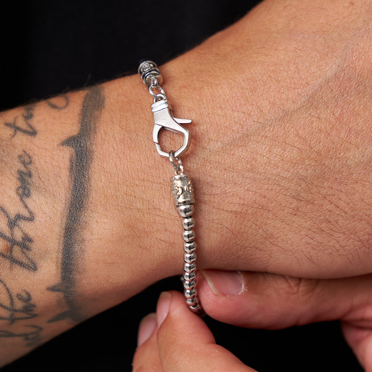 Pulsera Mini Bola de Cromo (Plata)
