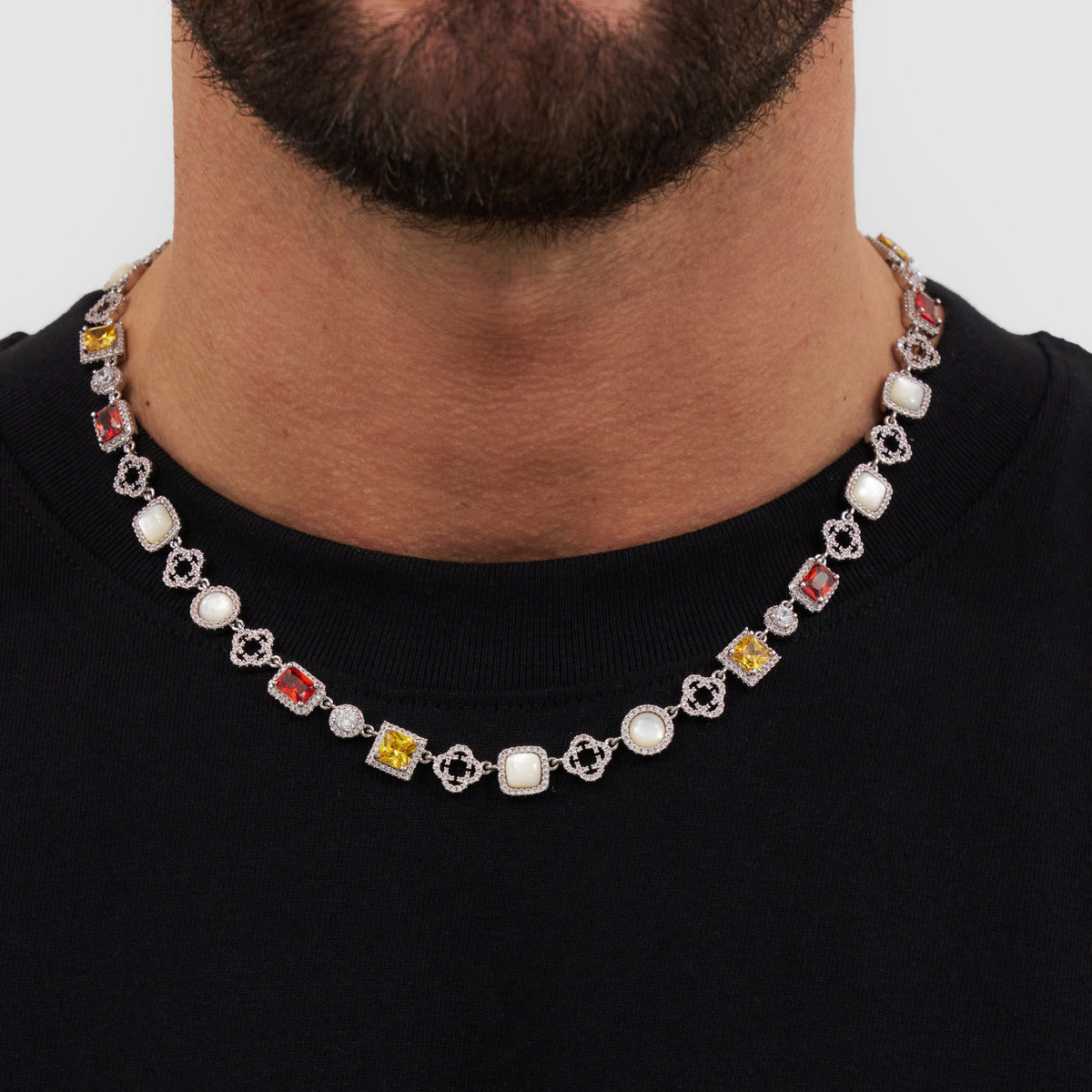 Collar de gema helada (plata)