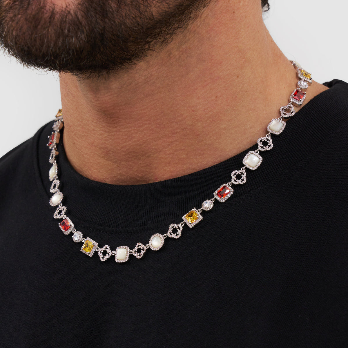 Collar de gema helada (plata)