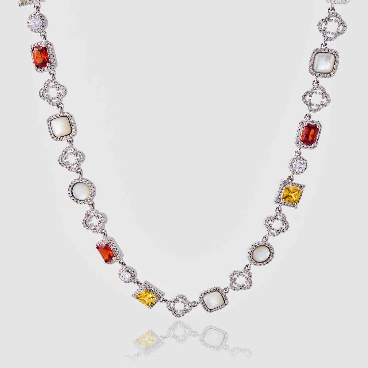Collar de gema helada (plata)