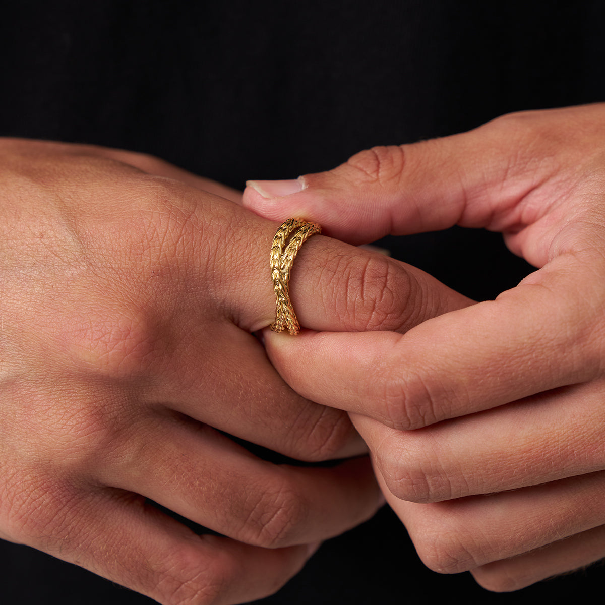 Anillo Envoltura de Cuerda (Oro)