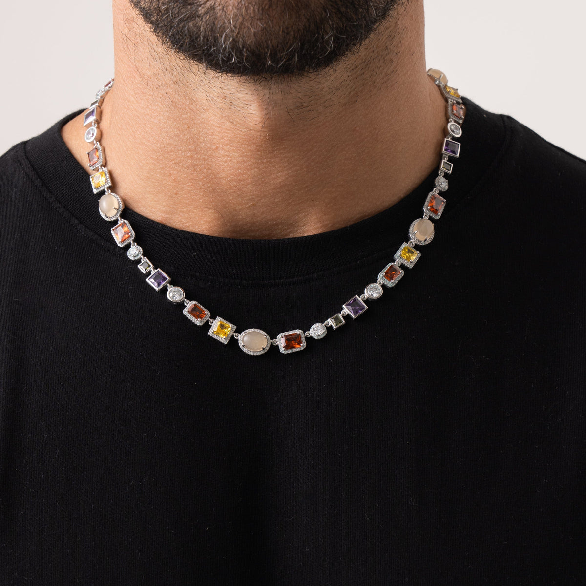 Collar de Piedras Preciosas (Plata)