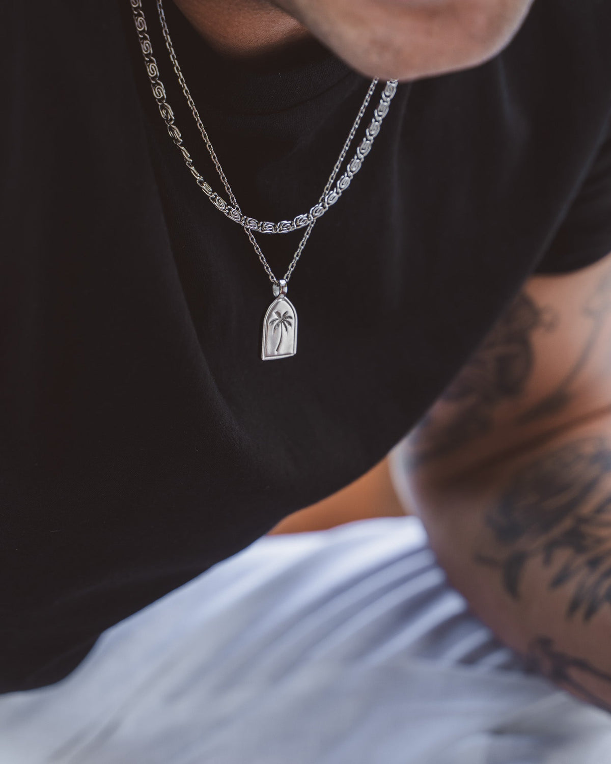 COLLAR PALM PLATA