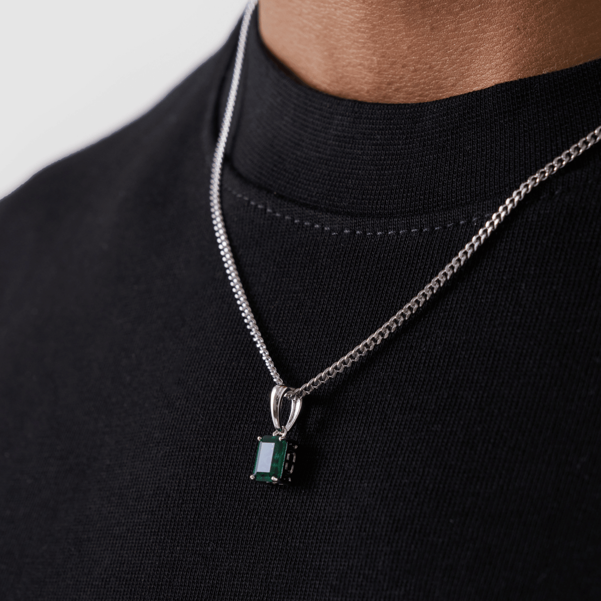 Colgante de Piedra Esmeralda (Plata)