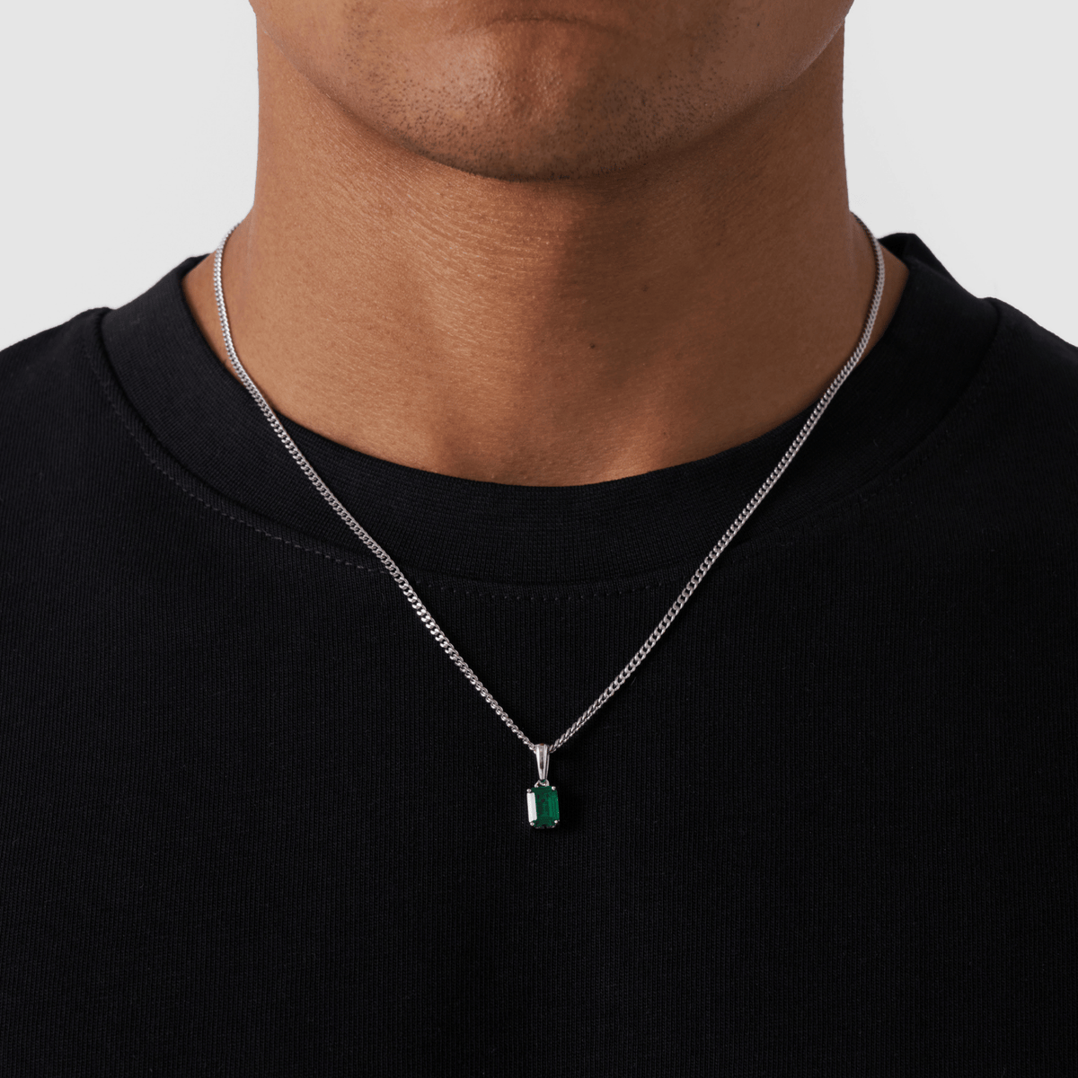 Colgante de Piedra Esmeralda (Plata)