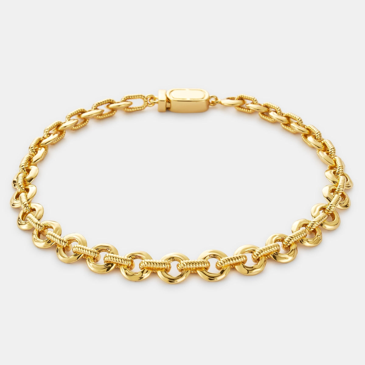 Pulsera de Eslabones Derretidos (Oro)