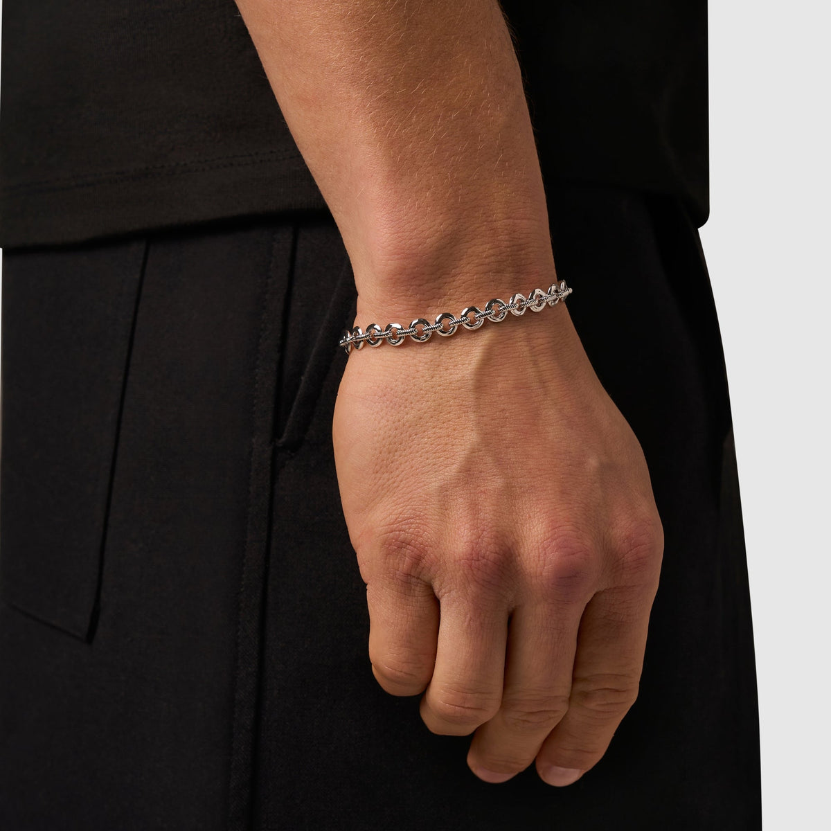 Pulsera de Eslabones Derretidos (Plata)