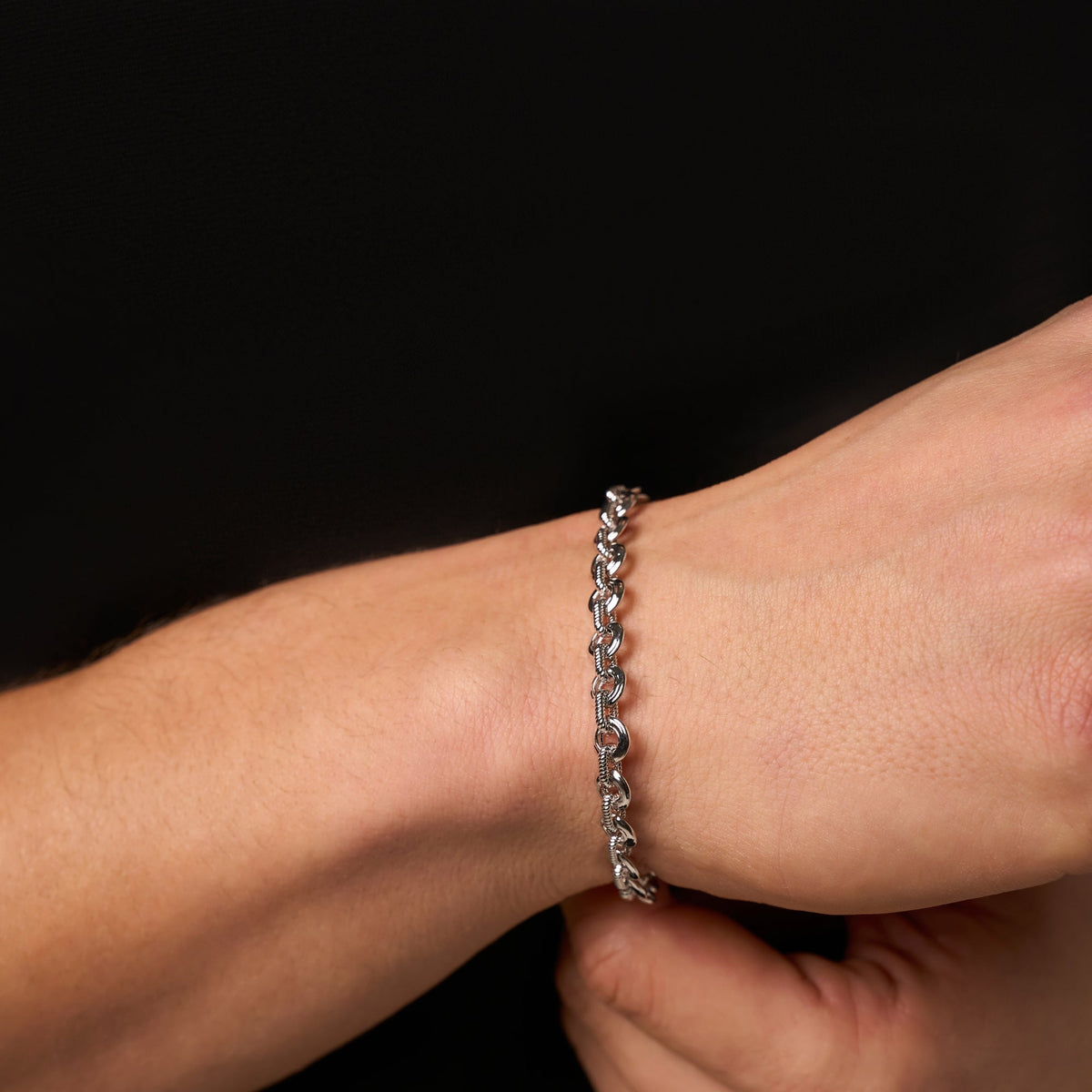 Pulsera de Eslabones Derretidos (Plata)