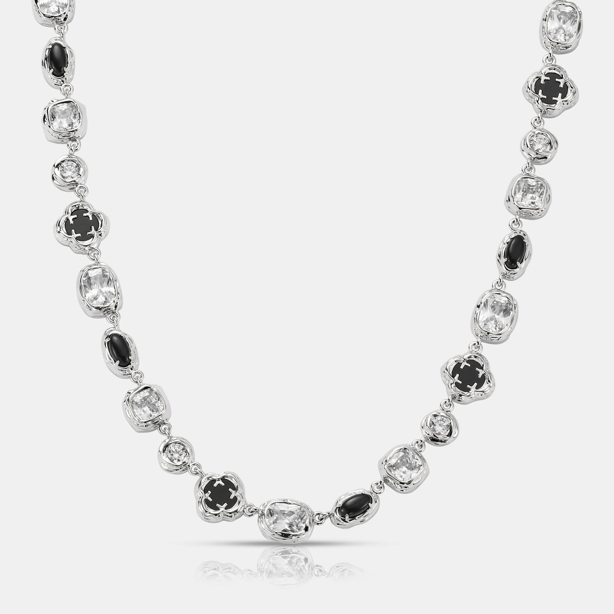 Collar de Piedra Ónix Derretida (Plata)