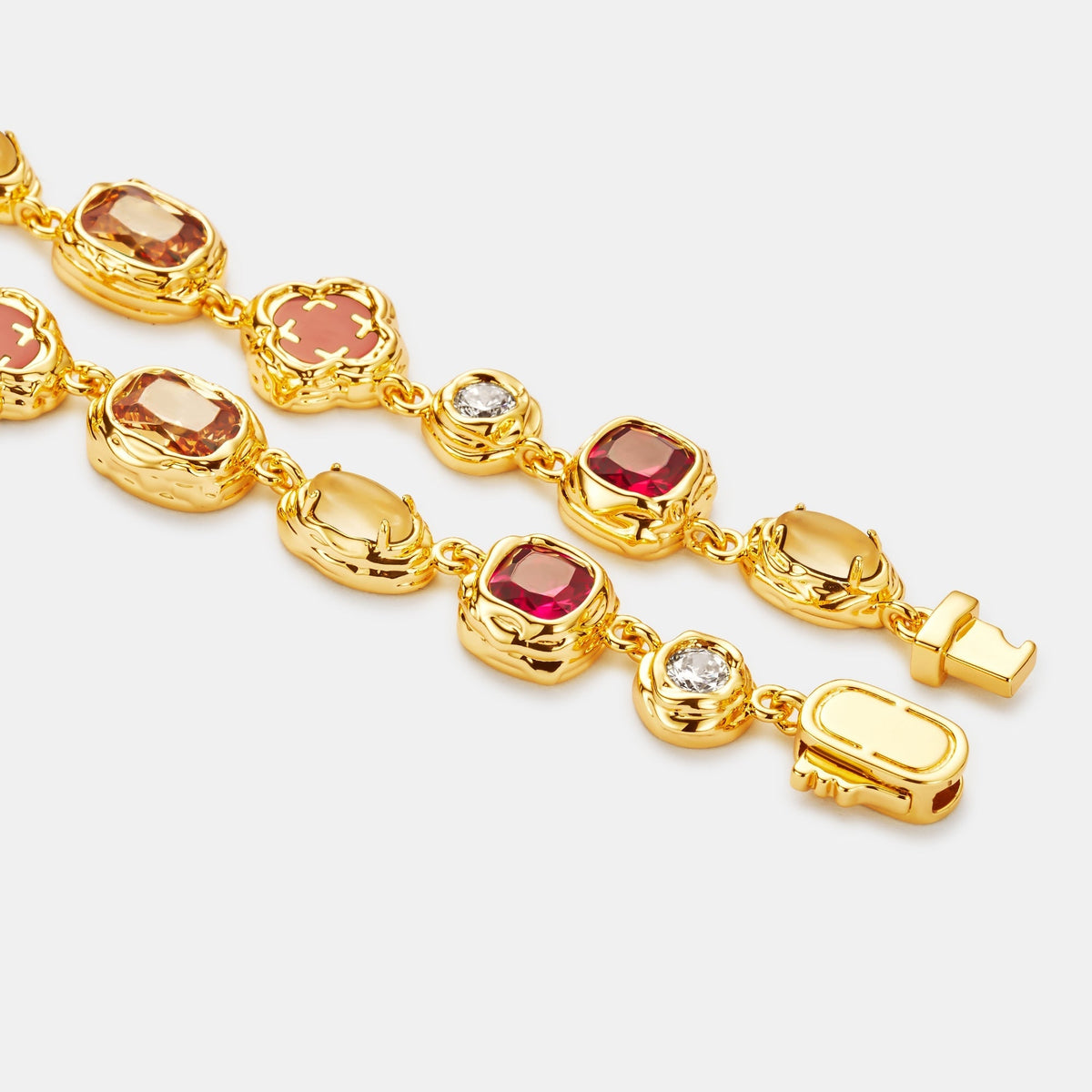 Collar de Piedra Rubí Derretida (Oro)