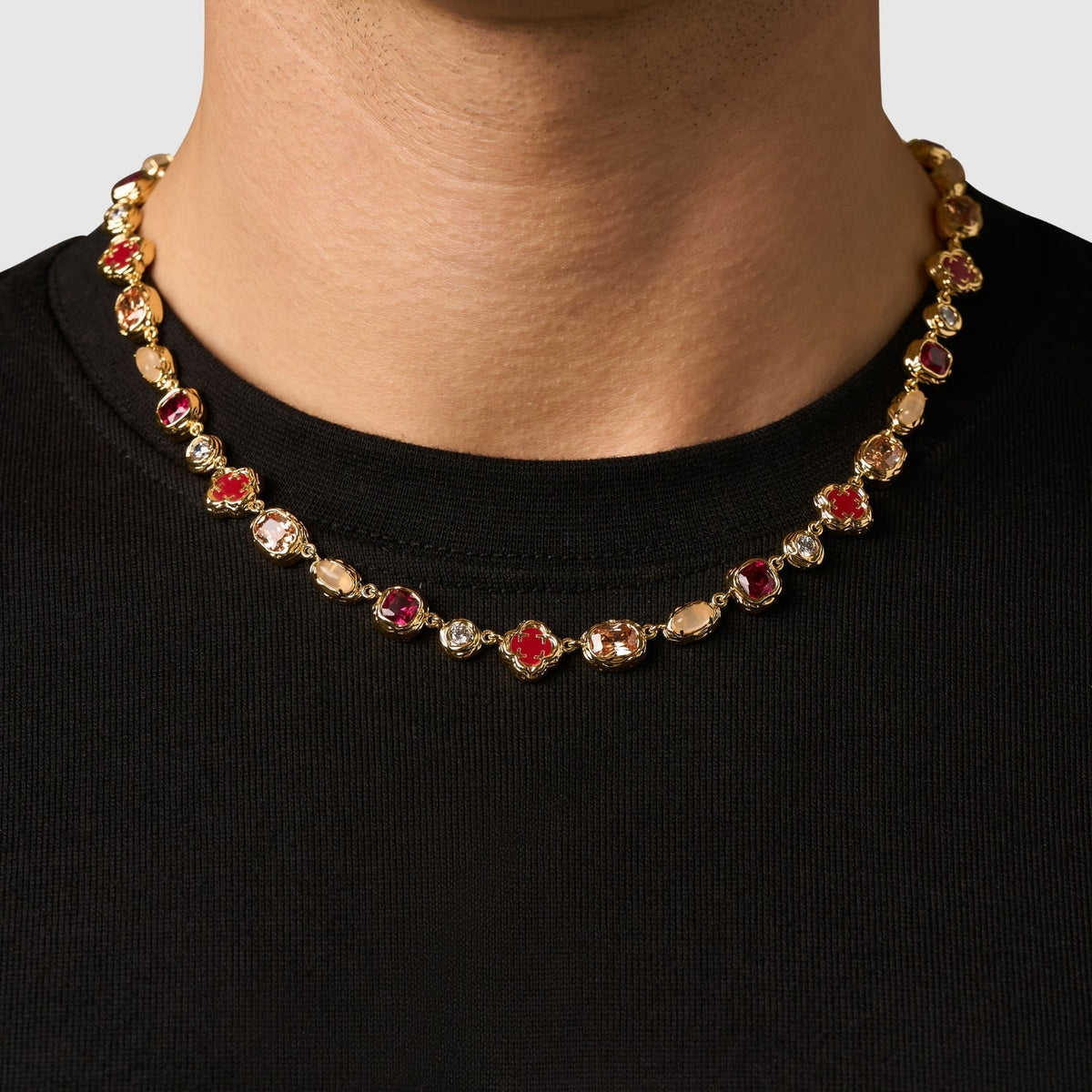 Collar de Piedra Rubí Derretida (Oro)