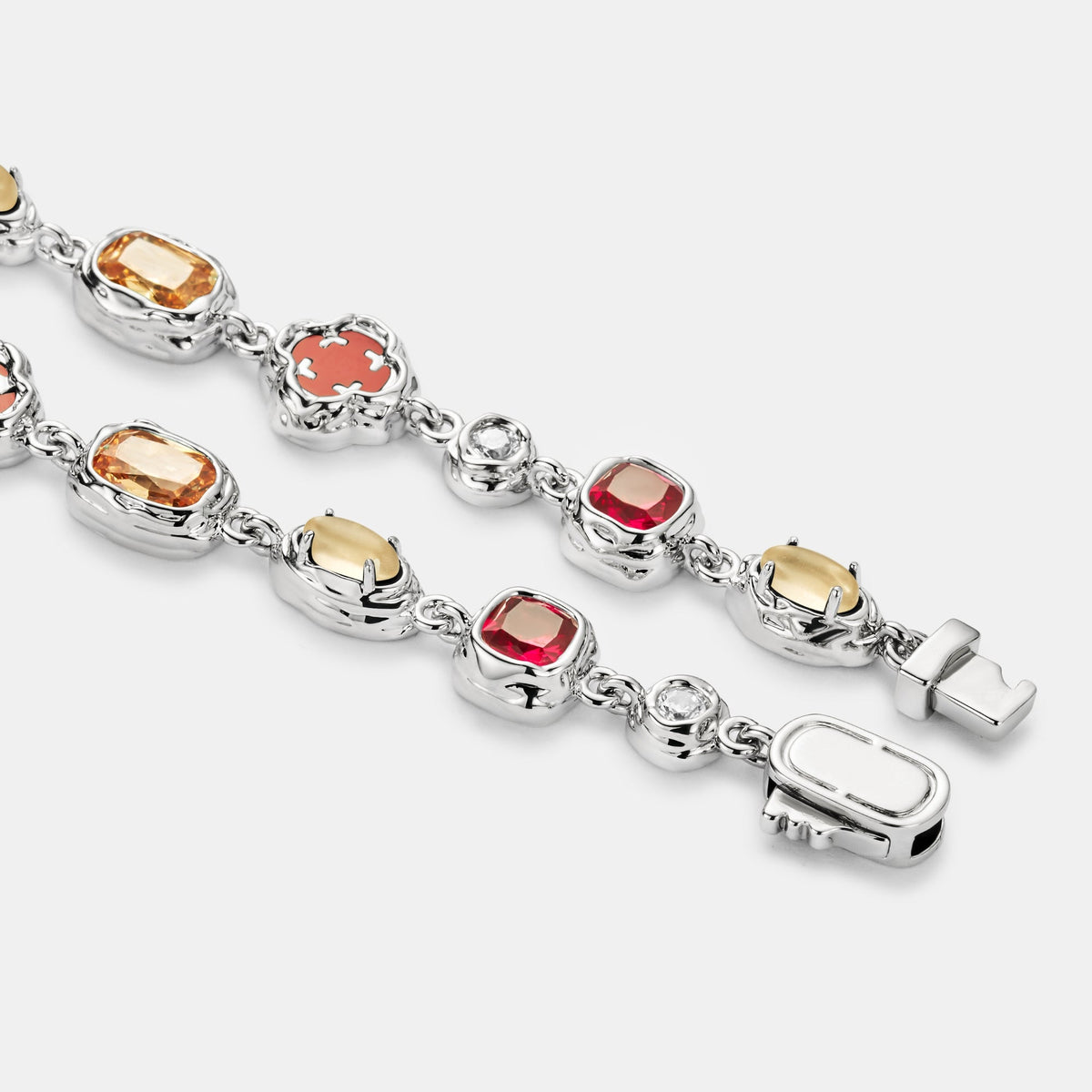 Collar de Piedra Rubí Derretida (Plata)