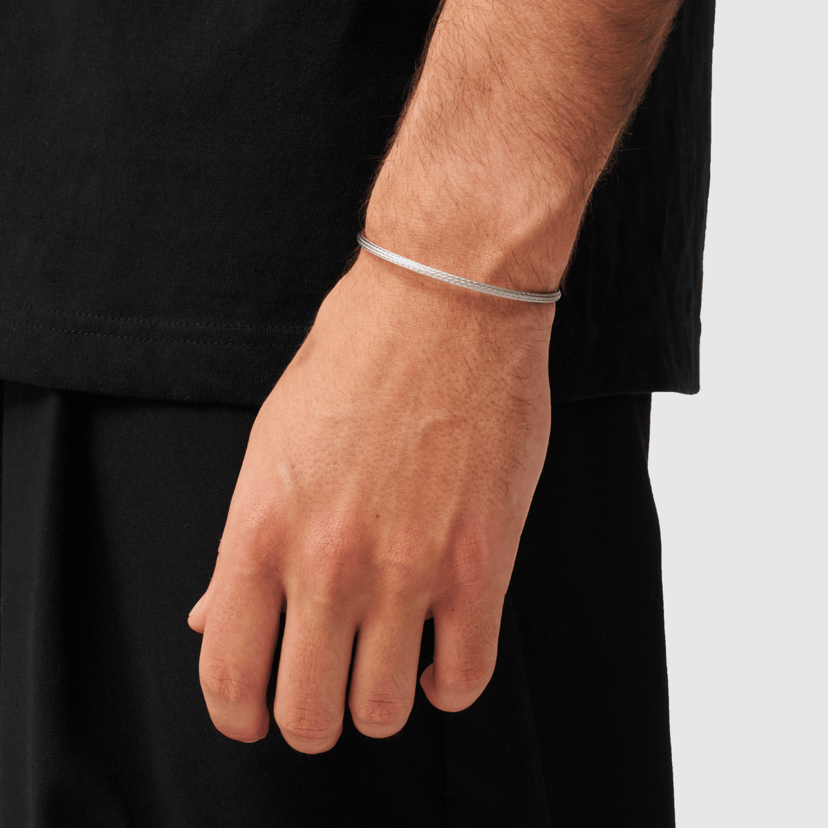 Pulsera de pliegue micro (Plata)