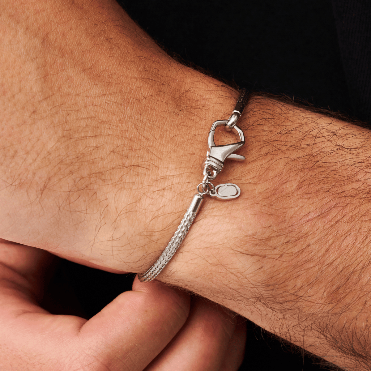 Pulsera de pliegue micro (Plata)